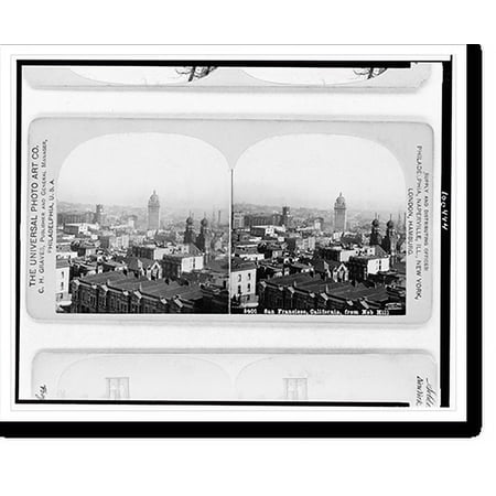Historic Print, San Francisco, California, from Nob Hill, 16" x 20"