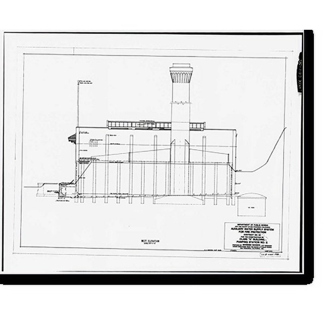 Historic Print, San Francisco Fire Department, Pumping Station No. 2