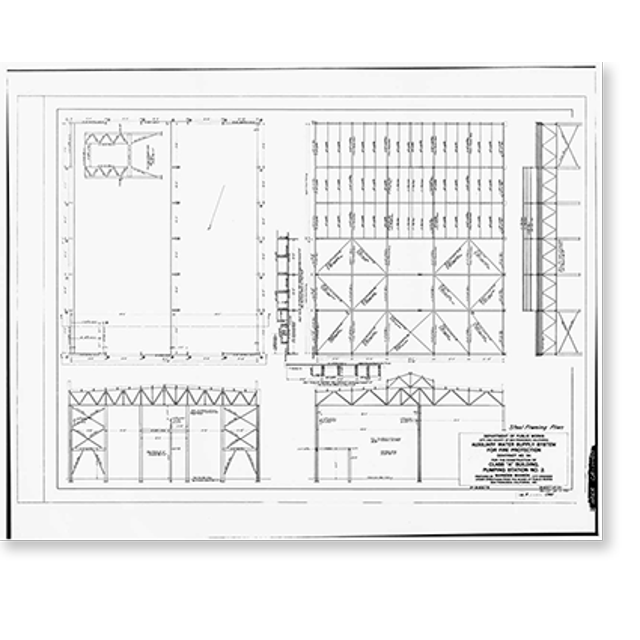 Historic Print, San Francisco Fire Department, Pumping Station No. 2