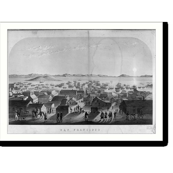 Historic Print, San Francisco.S.F. Marryat, delt., 18" x 24"