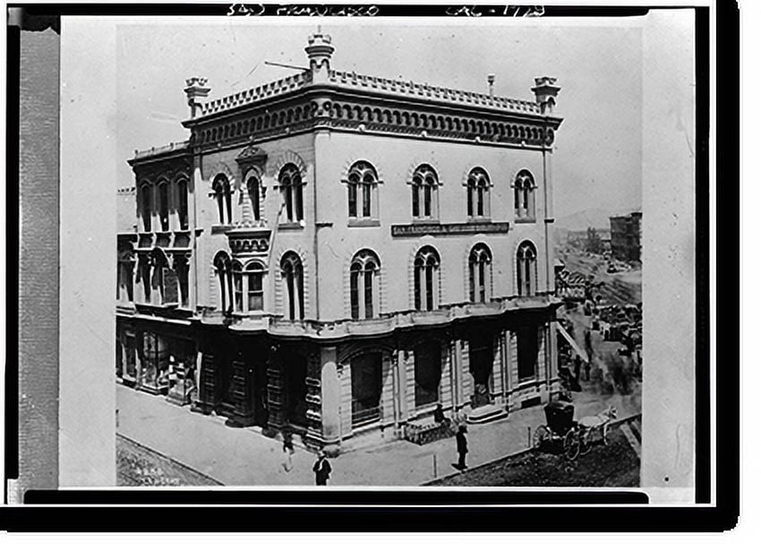 Historic Print, San Francisco & San Jose Railroad Building, Montgomery