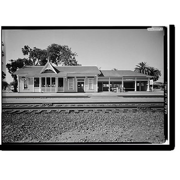 Historic Print, San Francisco & San Jose Railroad Station, 1100 Merrill Street, Menlo Park, San Mateo County, CA, 18" x 24"