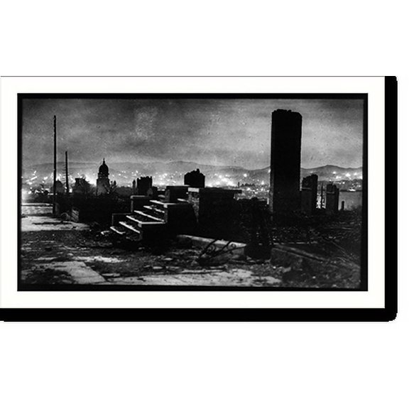 Historic Print, San Francisco earthquake and fire - 2, 16" x 20"