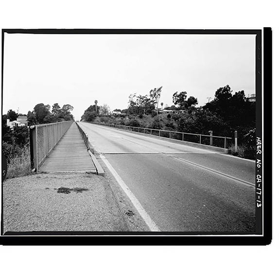 Historic Print, San Roque Canyon Bridge, State Highway 192, Santa Barbara, Santa Barbara County, CA - 13, 16" x 20"