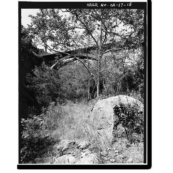 Historic Print, San Roque Canyon Bridge, State Highway 192, Santa Barbara, Santa Barbara County, CA - 15, 18" x 24"