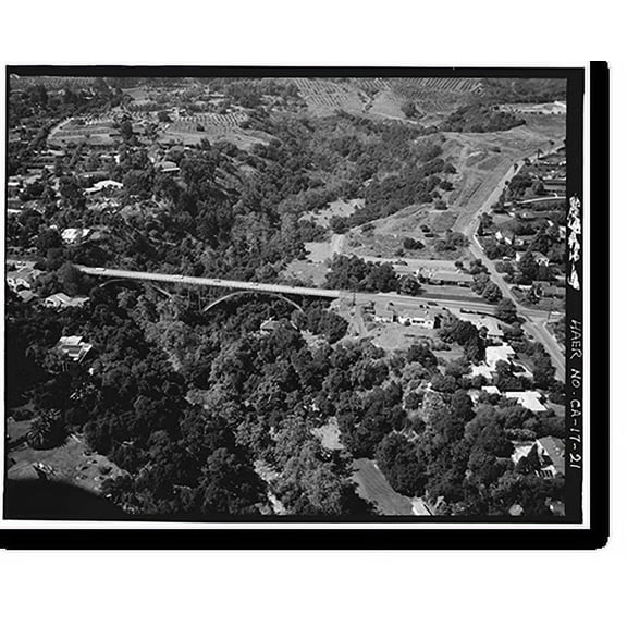 Historic Print, San Roque Canyon Bridge, State Highway 192, Santa Barbara, Santa Barbara County, CA - 21, 18" x 24"