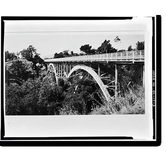 Historic Print, San Roque Canyon Bridge, State Highway 192, Santa Barbara, Santa Barbara County, CA - 3, 18" x 24"