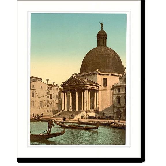 Historic Print, San Simeone Piccolo Venice Italy, 18" x 24"