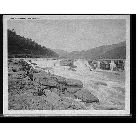 Historic Print, Sandstone Falls, New River, W. Va., 16" x 20"