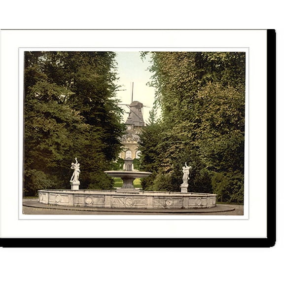 Historic Print, Sans-Souci Potsdam Berlin Germany, 16" x 20"