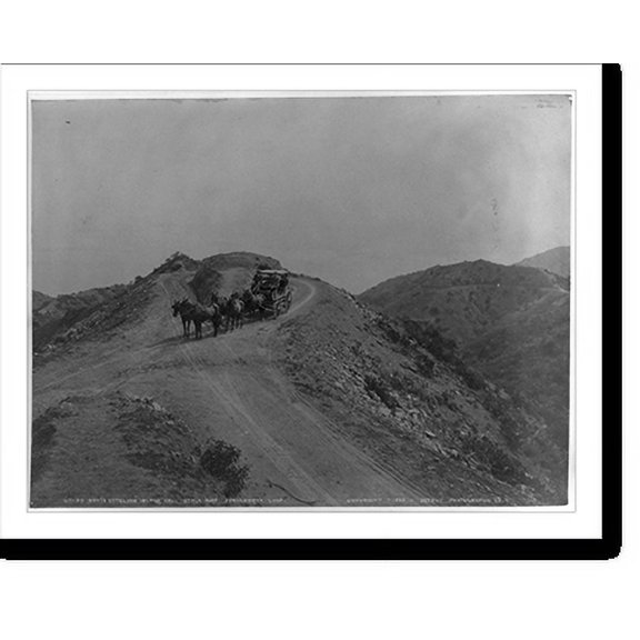 Historic Print, Santa Catalina Island, Cal. - Stage road - Farnsworth Loop, 16" x 20"