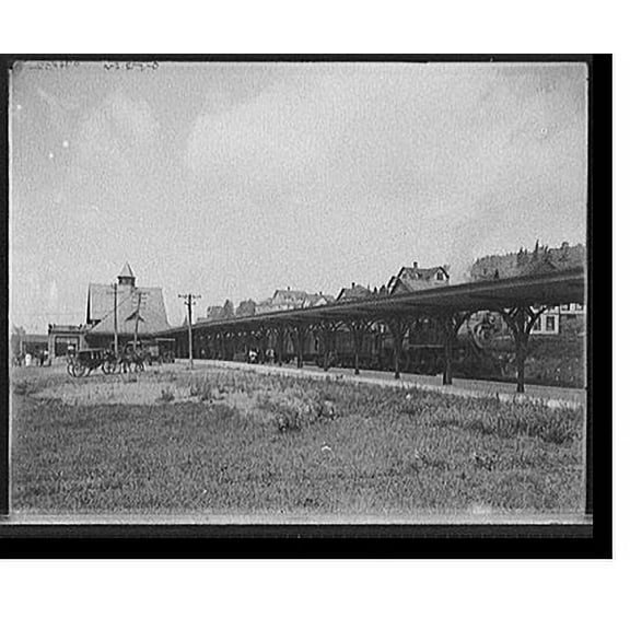Historic Print, [Saranac Lake, central station, Adirondacks, N.Y.], 18" x 24"