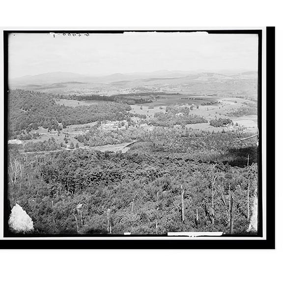 Historic Print, Saranac Lake from Baker Mt., N.Y., 16" x 20"