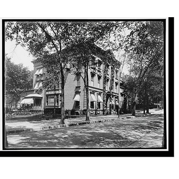 Historic Print, Saratoga Club, Saratoga, N.Y., 18" x 24"