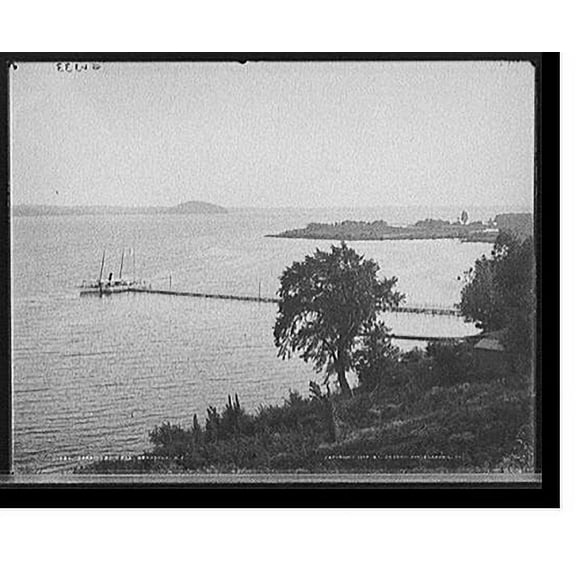 Historic Print, Saratoga Lake, Saratoga, N.Y., 16" x 20"