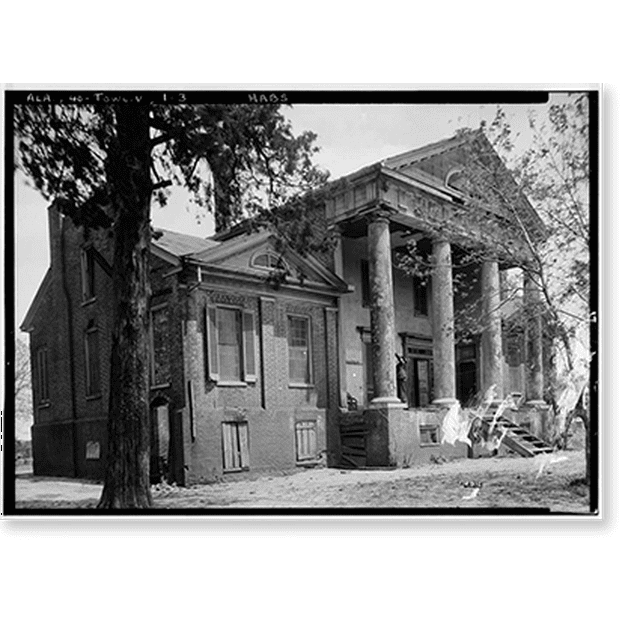 Historic Print, SaundersGoodeHall House, State Highway 101, Town