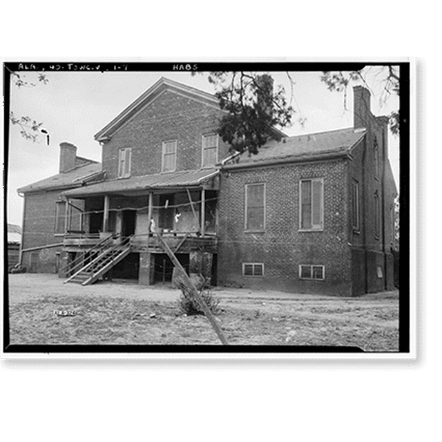 Historic Print, SaundersGoodeHall House, State Highway 101, Town