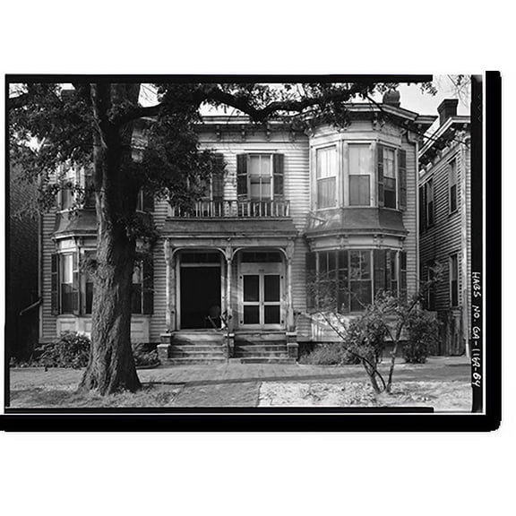 Historic Print, Savannah Victorian Historic District, Bounded by Gwinnett, East Broad, West Broad Street, Savannah, Chatham County, GA - 64, 18" x 24"