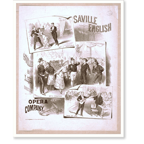 Historic Print, Saville English Opera Company, 18" x 24"