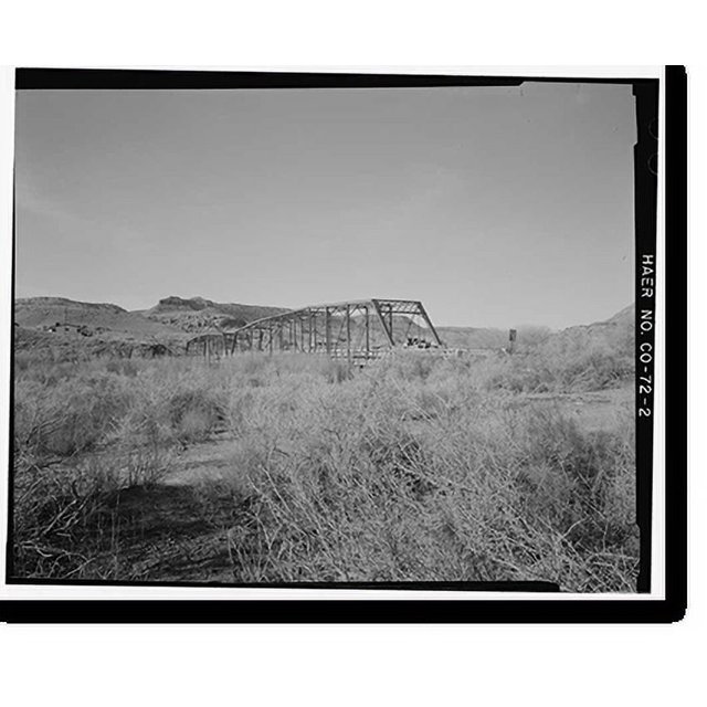 Historic Print, Saxton Bridge, Spanning Gunnison River on Delta County