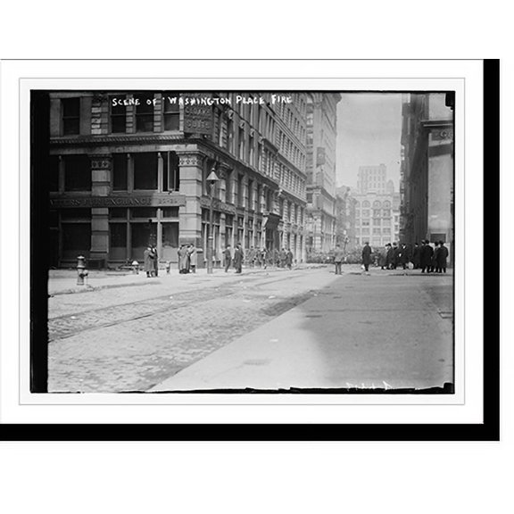 Historic Print, Scene of Washington Place fire, 18" x 24"