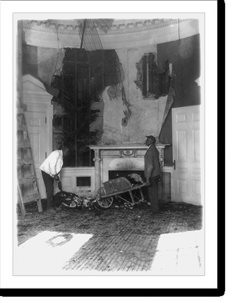 Historic Print, Scene in the private office of Pres. Hoover showing the