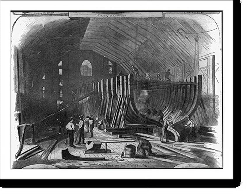 Historic Print, Scenes in the Brooklyn NavyYard Arrival of Cordage