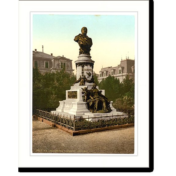 Historic Print, Scheffels Monument Karlsruhe Baden Germany, 18" x 24"
