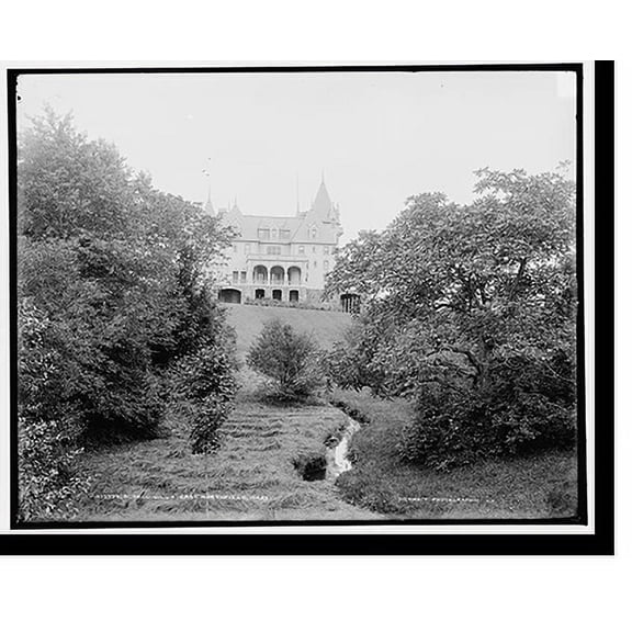 Historic Print, Schell [Chateau] villa, East Northfield, Mass., 16" x 20"
