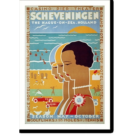 Historic Print, Scheveningen, The Hague-on-sea, Holland, 16" x 20"