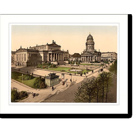 Historic Print, Schiller Square Berlin Germany, 18" x 24"