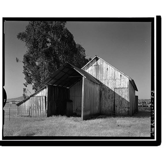 Historic Print, Schlake Ranch, New Barn, 2300 East Washington Street, Petaluma, Sonoma County, CA - 2, 18" x 24"