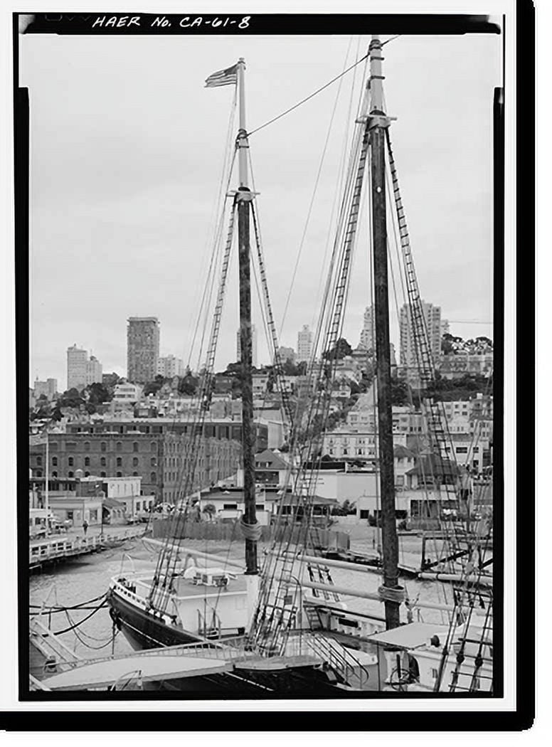 Historic Print, Schooner C.A. THAYER, Hyde Street Pier, San Francisco