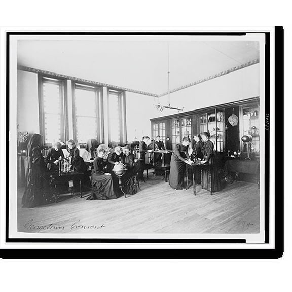 Historic Print, [Science class in Georgetown Visitation Preparatory School, Washington, D.C.], 18" x 24"