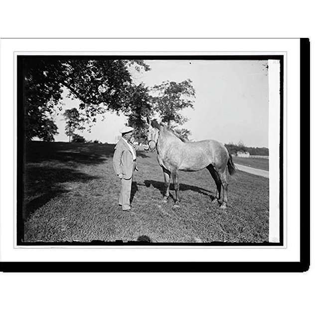 Historic Print, Sec. Wallace at Beltsville, [Md.], farm with 2year old colt, 8/18/24, 16" x 20