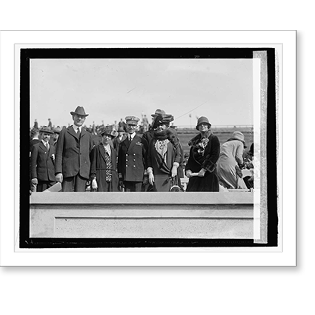 Historic Print, Sec. Wilburn, Mrs. Wilburn, Adm. Nulton, Mrs. G.A