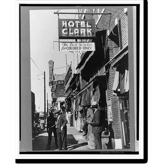 Historic Print, Secondhand clothing stores and pawn shops on Beale Street, Memphis, Tennessee, 16" x 20"