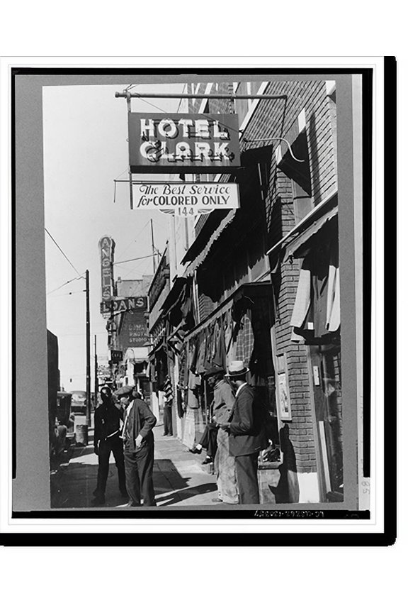Historic Print, Secondhand clothing stores and pawn shops on Beale Street, Memphis, Tennessee, 16" x 20"