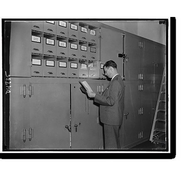 Historic Print, Secret Service, 10-38. Confiscated currency awaiting disposition, court trials, etc., 18" x 24"