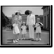 Historic Print, [Secretary of War Harry Woodring and Helen Woodring; and children Melissa, Cooper, and Marcus; at White House], 16" x 20"