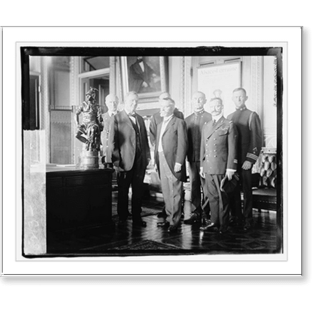 Historic Print, Secretary of the Navy, Josephus Daniels being presented