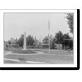 Historic Print, [Section of Farmington, Maine, showing monument, flag