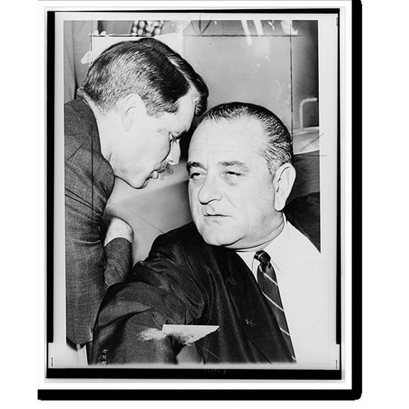 Historic Print, Sen. Robert F. Kennedy and President Johnson, 16" x 20"