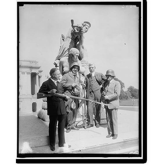 Historic Print, Sen. Thompson & German war relics - 2, 18" x 24"