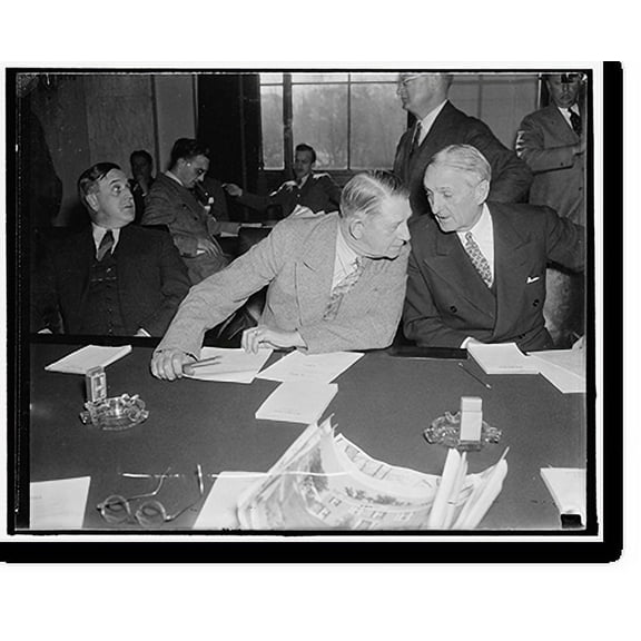 Historic Print, Senate oldsters. Washington, D.C., Dec. 1. Both over 70, Senator Herbert E. Hitchcock, (left) of South Dakota at [...] and Senator William Gibbs McAdoo of California, 74...18" x 24"