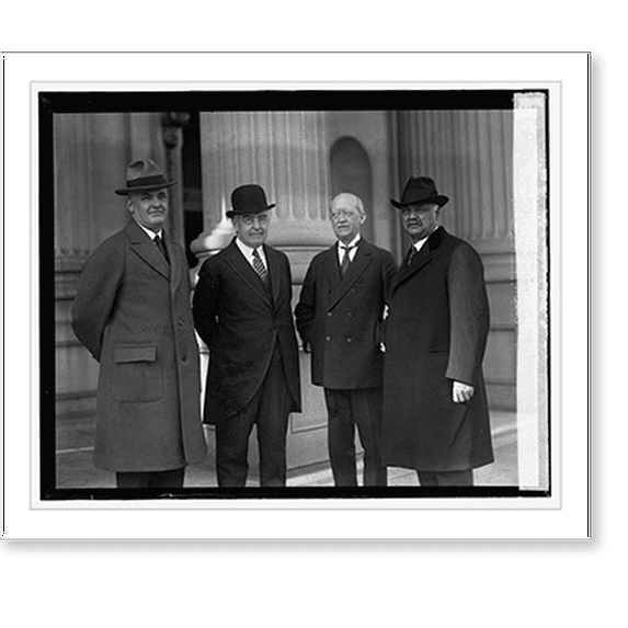Historic Print, Senators Rice W. Means, Wm. M. Butler, Jesse H. Metcalf, & Sen. Curtis, 12/1/24, 18" x 24"