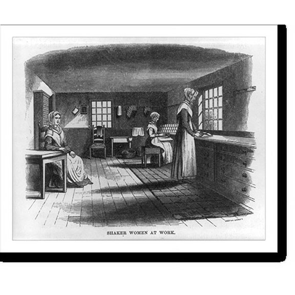 Historic Print, Shaker women at work, 16" x 20"