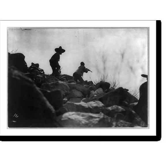 Historic Print, Sharp shooters - Mexican War, 16" x 20"