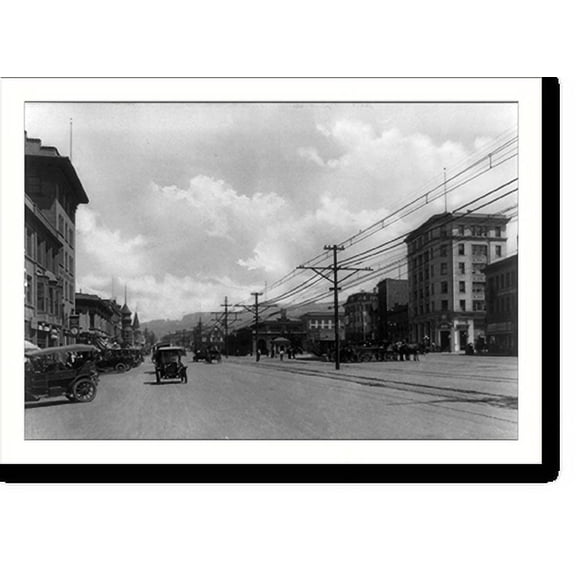Historic Print, Shattuck Avenue, looking north, Berkeley, California, 18" x 24"