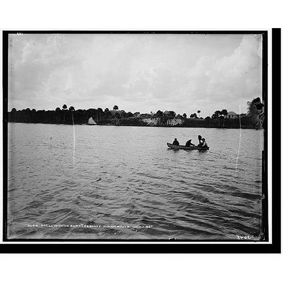 Historic Print, Shell mound Barker's Bluff, Indian River, 16" x 20"